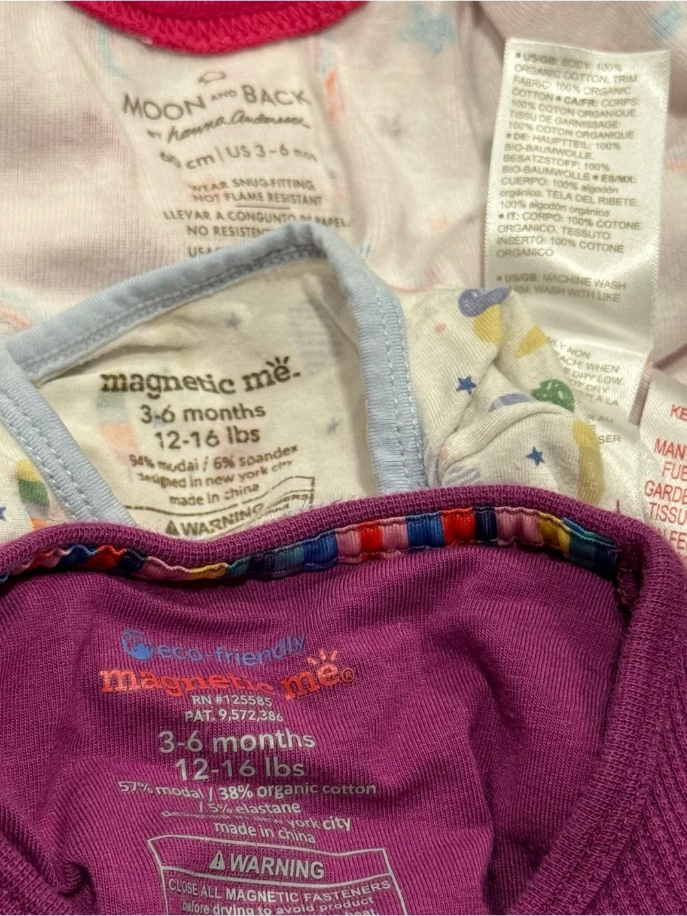 Magnetic Me Hanna Andersson 3 pc Bundle set 3-6m Girls Modal Organic Cotton